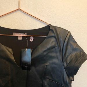 NWT Faux Leather Shift Dress